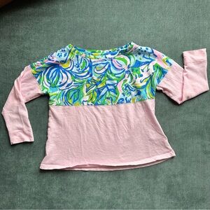 Lily Pulitzer Finn Long Sleeve Top Girls XS 2-3T 100% Cotton